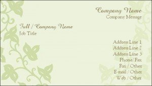 personal business card example